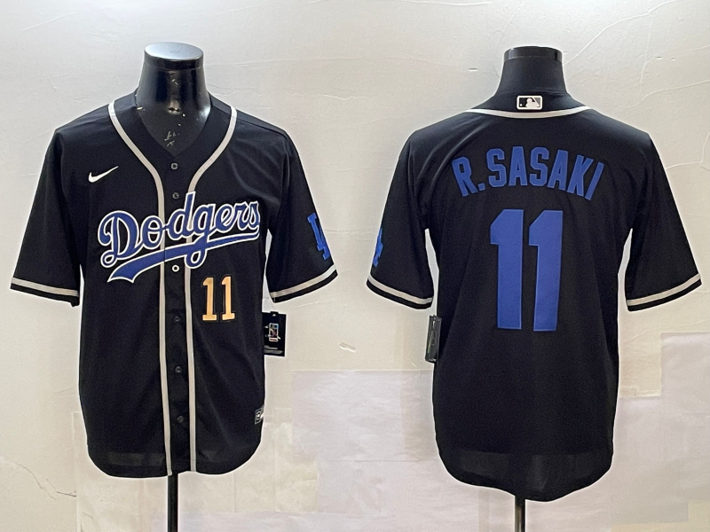 Men Los Angeles Dodgers #11 R Sasaki black 2025 MLB nike jersey style 43->los angeles dodgers->MLB Jersey